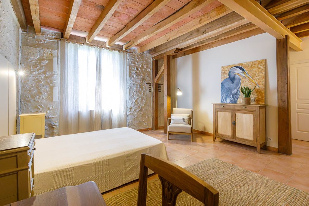 La sauvagère, chez Christophe et Vincent, chambre Le héron vu d'ensemble