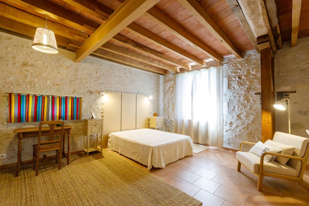 La sauvagère, chez Christophe et Vincent, chambre Le héron vu d'ensemble