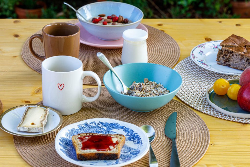 Petit déjeuner exemple à la Sauvagère